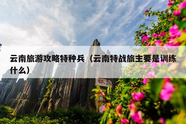 云南旅游攻略特种兵（云南特战旅主要是训练什么）