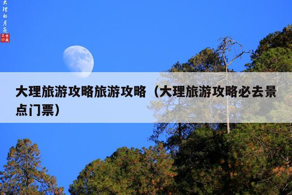 大理旅游攻略旅游攻略（大理旅游攻略必去景点门票）