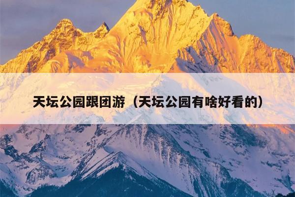 天坛公园跟团游（天坛公园有啥好看的）