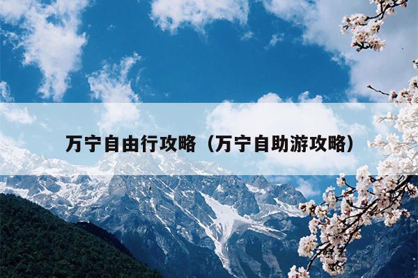 万宁自由行攻略（万宁自助游攻略）