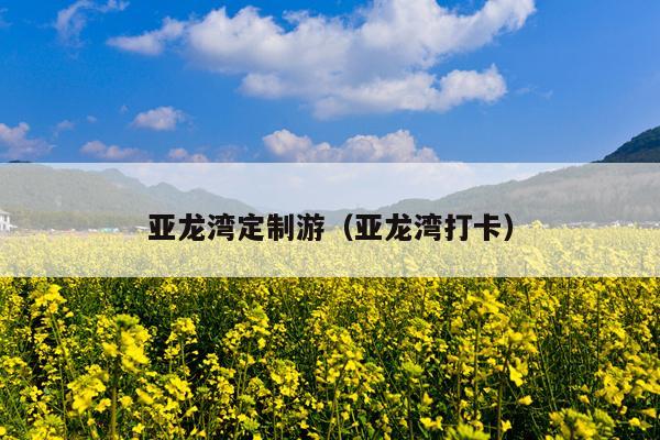 亚龙湾定制游（亚龙湾打卡）