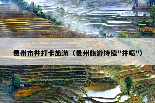 贵州市井打卡旅游（贵州旅游持续"井喷"）