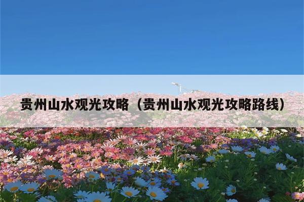 贵州山水观光攻略（贵州山水观光攻略路线）