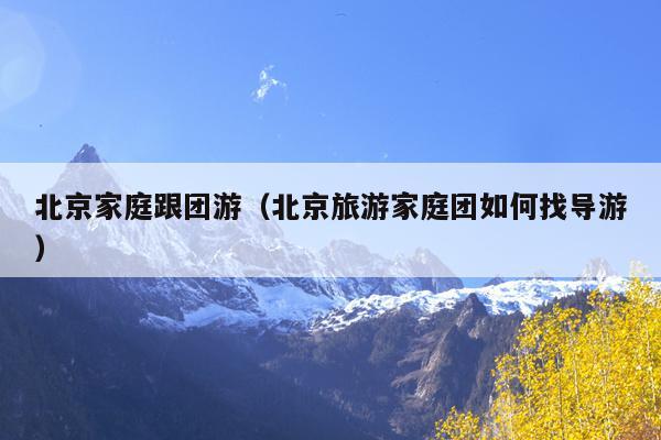 北京家庭跟团游（北京旅游家庭团如何找导游）